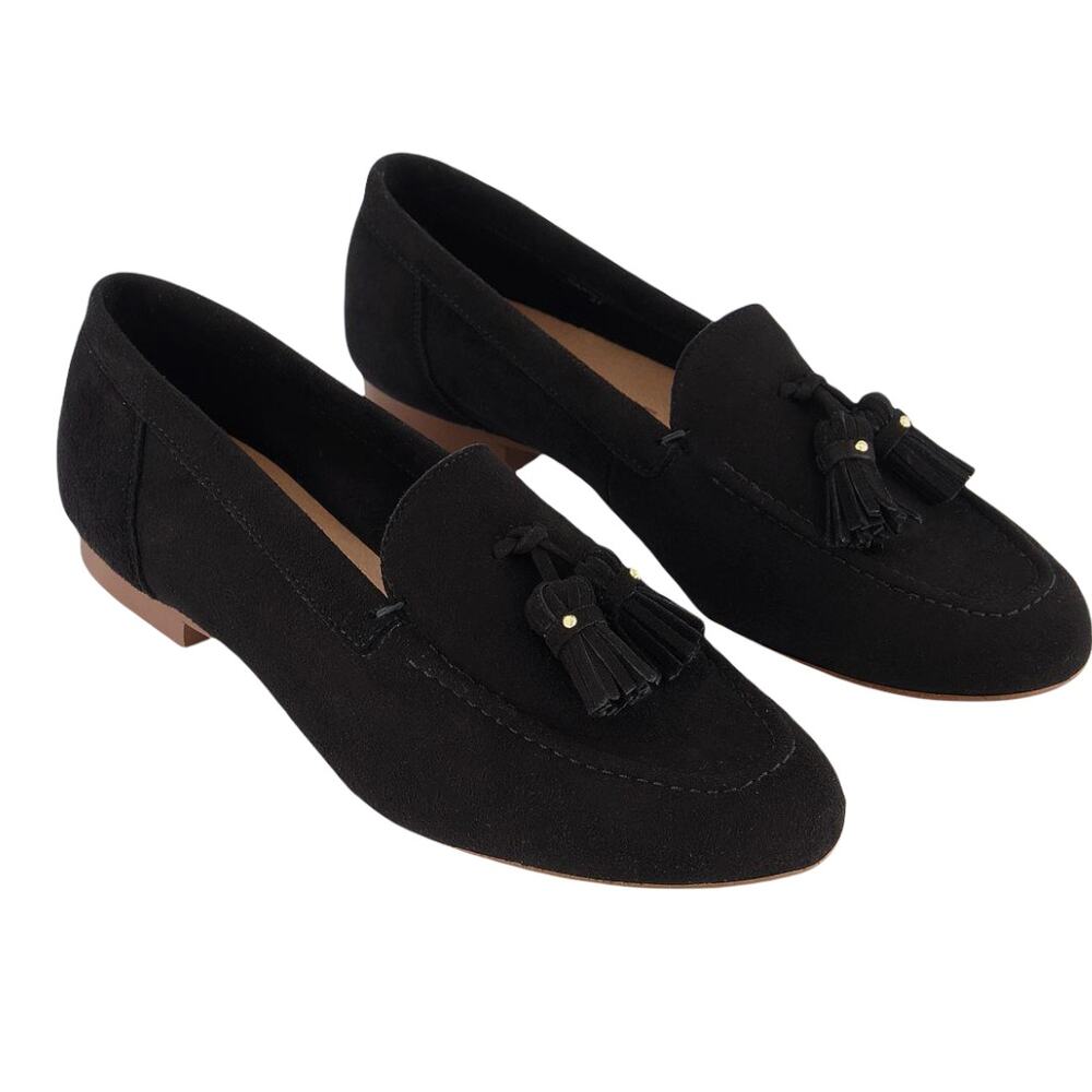 Office London Retro Black Leather Suede Loafers Size 39 - Picture 9 of 13